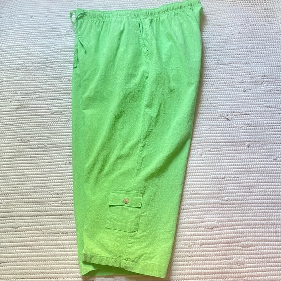 100% Cotton Green Capri Pants Size 2X - Picture 7 of 7